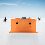 PEXMOR Waterproof Oxford Fabric Pop-up Hub-Style 15/31lbs Ice Fishing Shelter Orange