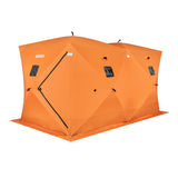 PEXMOR Waterproof Oxford Fabric Pop-up Hub-Style 15/31lbs Ice Fishing Shelter Orange