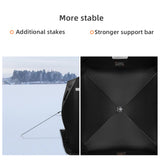 PEXMOR Waterproof Oxford Fabric Pop-up Hub-Style 15lbs Ice Fishing Shelter Black