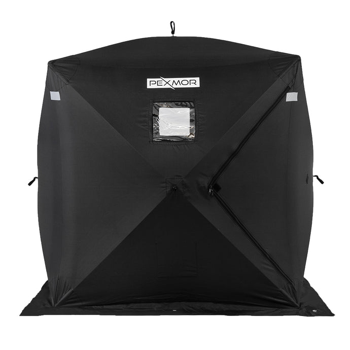 PEXMOR Waterproof Oxford Fabric Pop-up Hub-Style 15lbs Ice Fishing Shelter Black