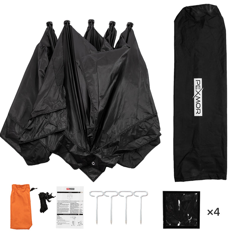 Load image into Gallery viewer, PEXMOR Waterproof Oxford Fabric Pop-up Hub-Style 15lbs Ice Fishing Shelter Black
