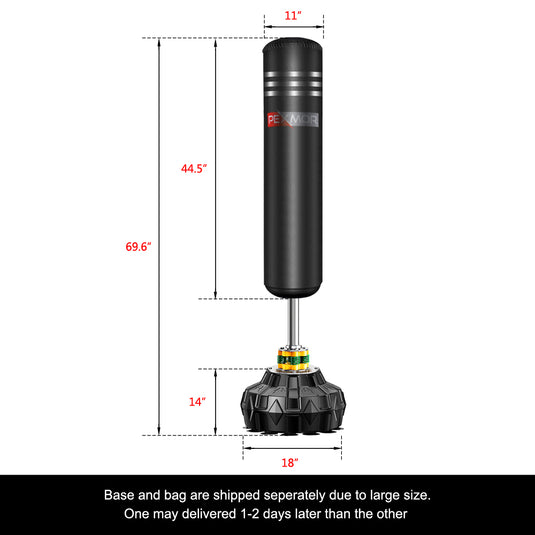 PEXMOR Freestanding Punching Bag with Suction Cup Steel Base Stand