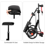 PEXMOR Portable 3 Wheel Folding Golf Push Cart Black/Blue/Green/Red
