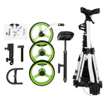PEXMOR Portable 3 Wheel Folding Golf Push Cart Black/Blue/Green/Red