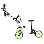 PEXMOR Portable 3 Wheel Folding Golf Push Cart Black/Blue/Green/Red