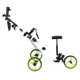 PEXMOR Portable 3 Wheel Folding Golf Push Cart Black/Blue/Green/Red