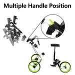 PEXMOR Portable 3 Wheel Folding Golf Push Cart Black/Blue/Green/Red