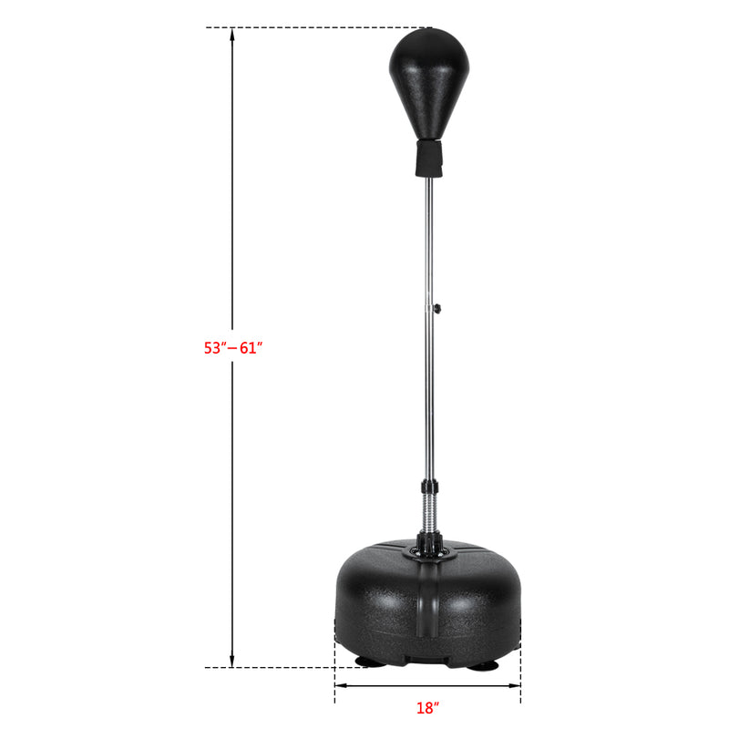 Load image into Gallery viewer, PEXMOR Height Adjustable Freestanding Punching Reflex Bag with Stand Black

