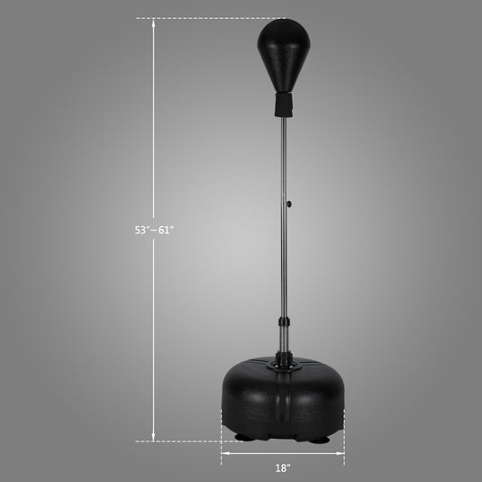 PEXMOR Height Adjustable Freestanding Punching Reflex Bag with Stand Black