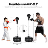 PEXMOR Height Adjustable Freestanding Punching Reflex Bag with Stand Black
