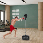 PEXMOR Height Adjustable Freestanding Punching Reflex Bag with Stand Black