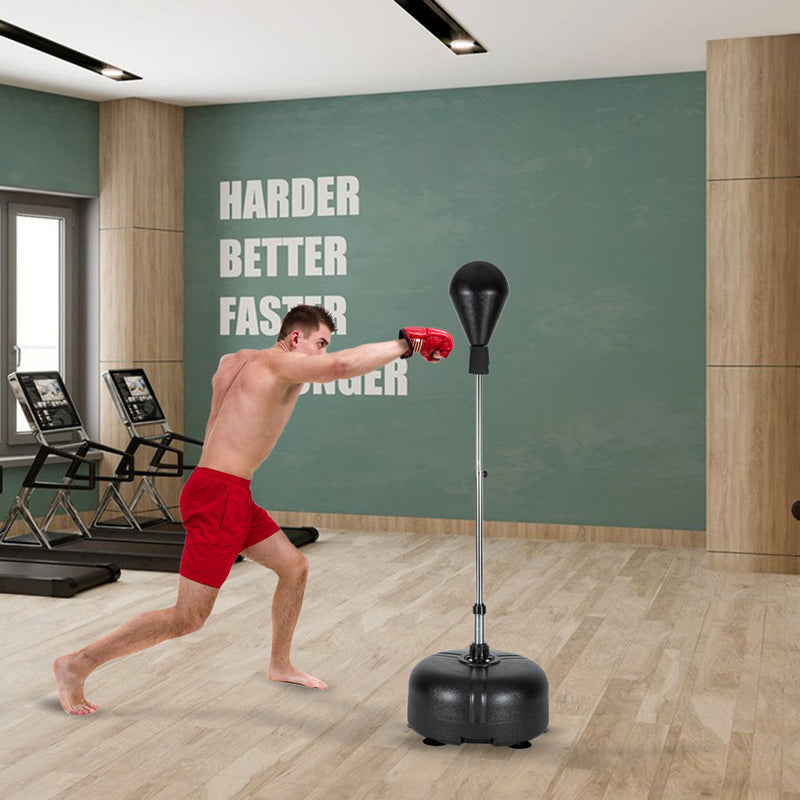 Load image into Gallery viewer, PEXMOR Height Adjustable Freestanding Punching Reflex Bag with Stand Black
