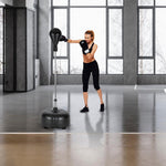 PEXMOR Height Adjustable Freestanding Punching Reflex Bag with Stand Black
