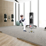 PEXMOR 47inch Kids Freestanding Punching Heavy Boxing Bag with Suction Cup Steel Base Stand Black