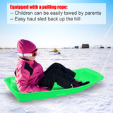 PEXMOR 35in 2 Packs Plastic Kids Snow Sled Green + Red/Blue