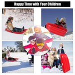 PEXMOR 35in 2 Packs Plastic Kids Snow Sled Green + Red/Blue