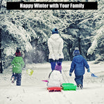 PEXMOR 35in 2 Packs Plastic Kids Snow Sled Green + Red/Blue