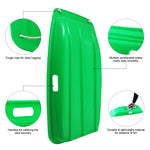 PEXMOR 35in 2 Packs Plastic Kids Snow Sled Green + Red/Blue