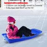 PEXMOR 35in 2 Packs Plastic Kids Snow Sled Green + Red/Blue