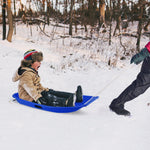 PEXMOR 35in 2 Packs Plastic Kids Snow Sled Green + Red/Blue