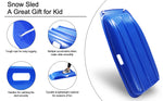 PEXMOR 35in 2 Packs Plastic Kids Snow Sled Green + Red/Blue