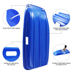 PEXMOR 35in 2 Packs Plastic Kids Snow Sled Green + Red/Blue