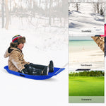 PEXMOR 35in 2 Packs Plastic Kids Snow Sled Green + Red/Blue