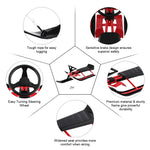 PEXMOR Twin Brakes Snow Racer Sled Red & Black