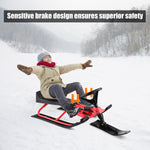 PEXMOR Twin Brakes Snow Racer Sled Red & Black