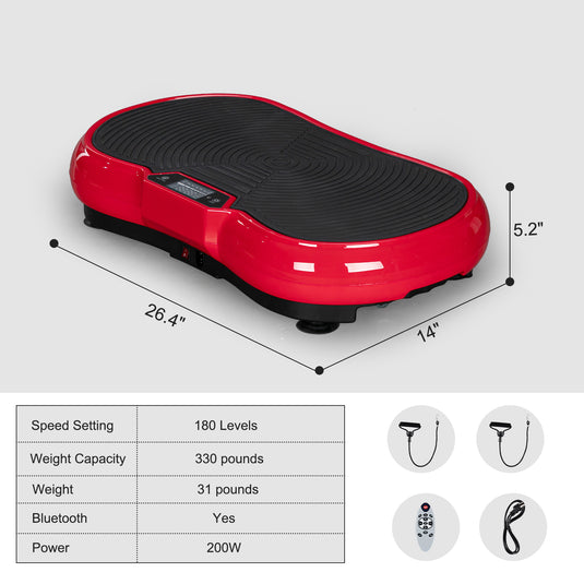 PEXMOR JF-CFM15 Home Slimming Machine with LCD Screen & Bluetooth Red
