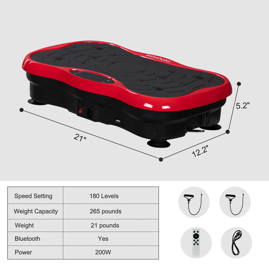 PEXMOR JF-CFM20 Home Slimming Machine with LCD Screen & Bluetooth Red
