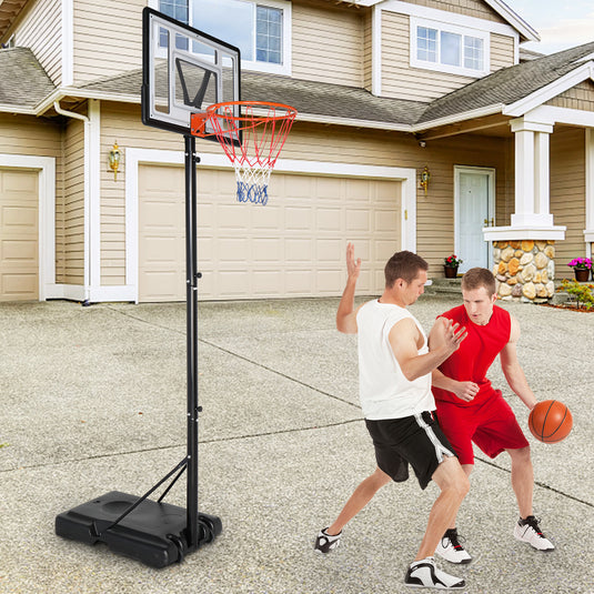 PEXMOR Portable Basketball Hoop 5.9'-10' Height Adjustable Backboard Stand