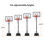 PEXMOR HY-B07N Portable Adjustable Height Basketball Hoop