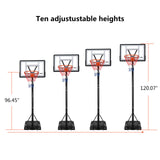 PEXMOR HY-B07N Portable Adjustable Height Basketball Hoop