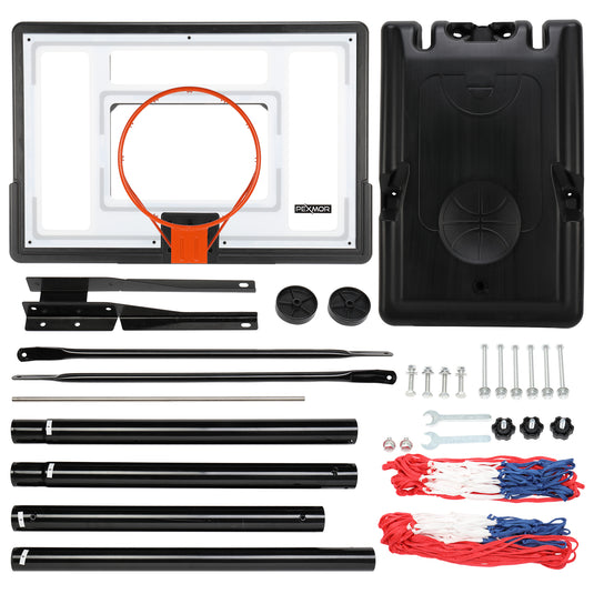 PEXMOR Portable Basketball Hoop 5.9'-10' Height Adjustable Backboard Stand