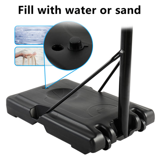 PEXMOR Portable Basketball Hoop 5.9'-10' Height Adjustable Backboard Stand