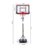 PEXMOR HY-B03S 32in Portable Adjustable Height Basketball Hoop