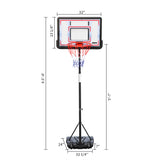 PEXMOR HY-B03S 32in Portable Adjustable Height Basketball Hoop