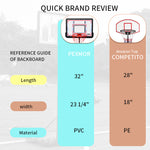 PEXMOR HY-B03S 32in Portable Adjustable Height Basketball Hoop