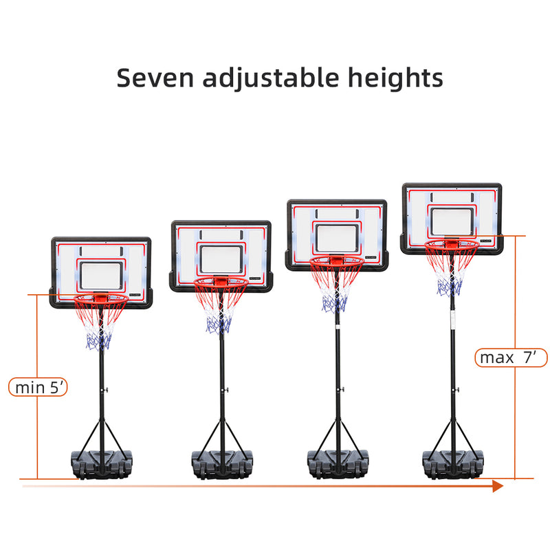 Load image into Gallery viewer, PEXMOR HY-B03S 32in Portable Adjustable Height Basketball Hoop
