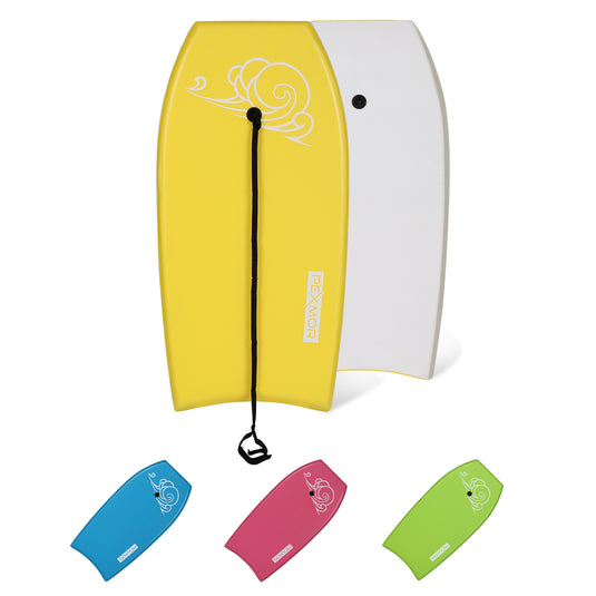 PEXMOR 41in Adjustable Lightweight Bodyboard Yellow/Blue/Pink/Green