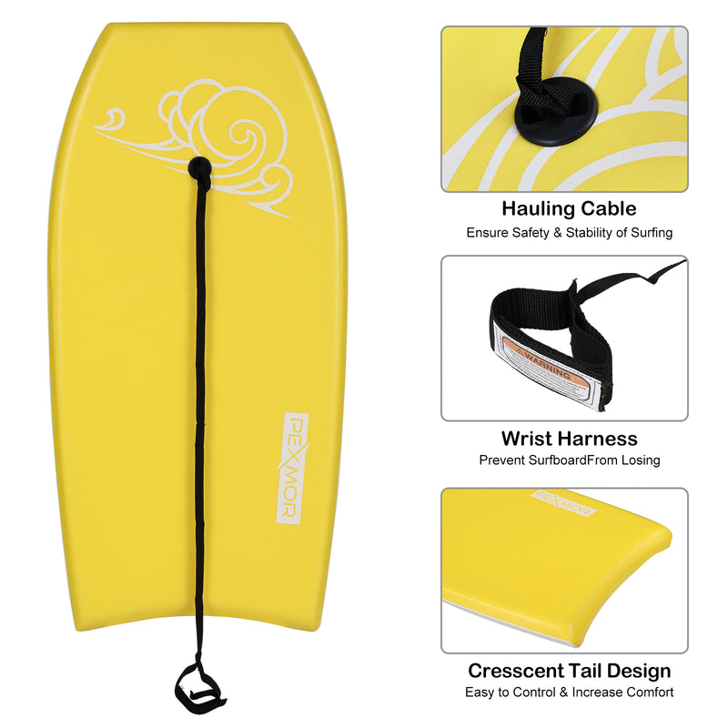 Load image into Gallery viewer, PEXMOR 41in Adjustable Lightweight Bodyboard Yellow/Blue/Pink/Green
