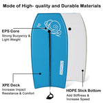 PEXMOR 41in Adjustable Lightweight Bodyboard Yellow/Blue/Pink/Green