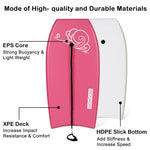 PEXMOR 41in Adjustable Lightweight Bodyboard Yellow/Blue/Pink/Green
