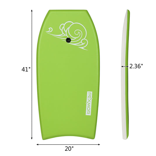 PEXMOR 41in Adjustable Lightweight Bodyboard Yellow/Blue/Pink/Green