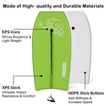 PEXMOR 41in Adjustable Lightweight Bodyboard Yellow/Blue/Pink/Green