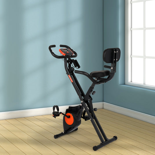 PEXMOR Adjustable Folding Exercise Bike Black