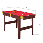 PEXMOR Wooden 48inch Billiard Table Red