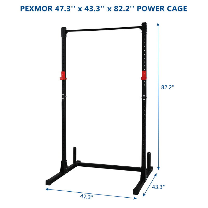 Load image into Gallery viewer, PEXMOR 500 lbs Power Cage  with Adjustable Pull Up Bar &amp; J-Cups Black
