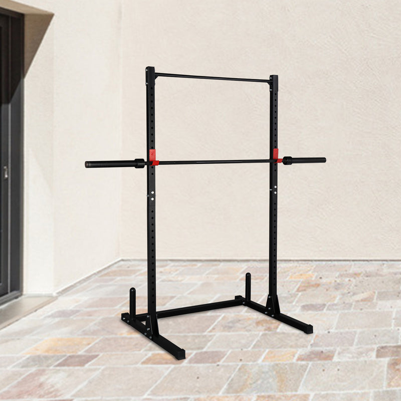 Load image into Gallery viewer, PEXMOR 500 lbs Power Cage  with Adjustable Pull Up Bar &amp; J-Cups Black
